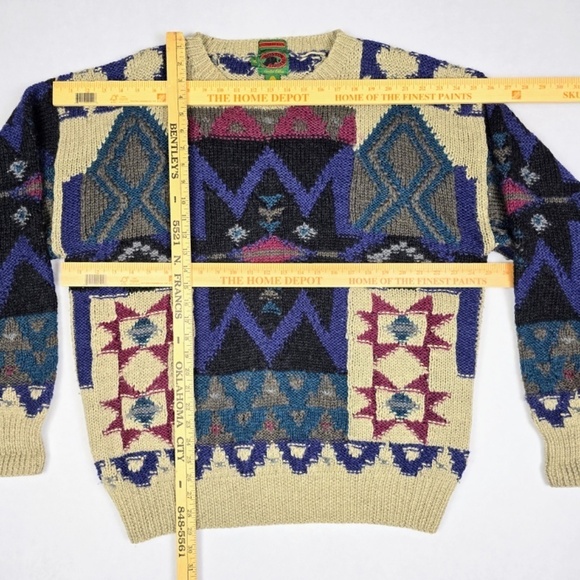 Vintage BOSTON TRADERS LIMITED EDITION  Hand Knitted Wool Sweater Men's XL - Picture 7 of 8